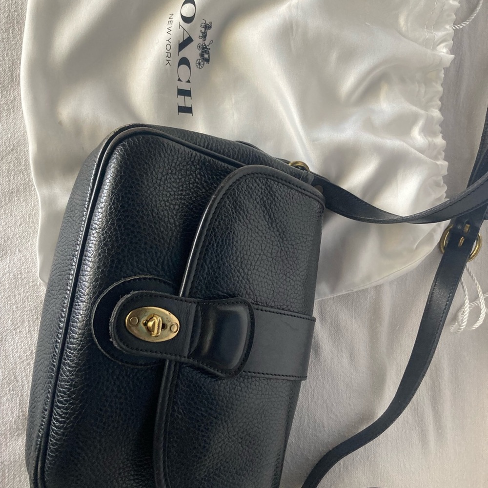 Coach Black Crossbody Bag with Gold Hardware